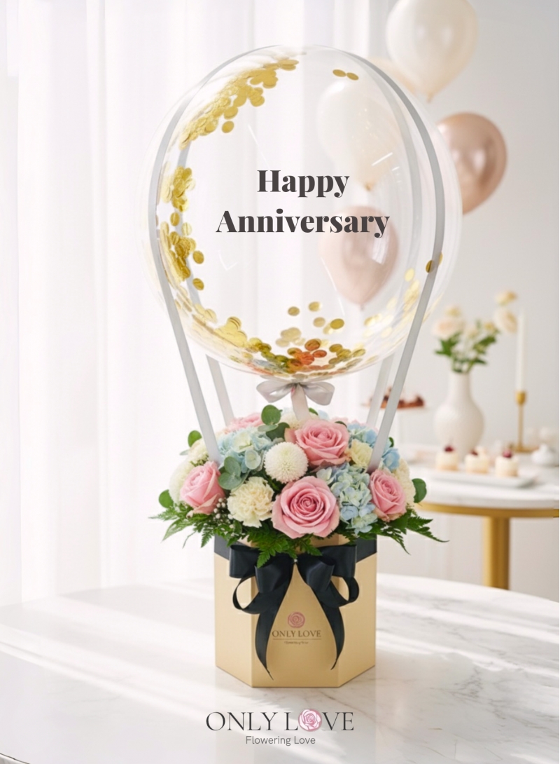 HAB07 Hot Air Balloon Bloom Box