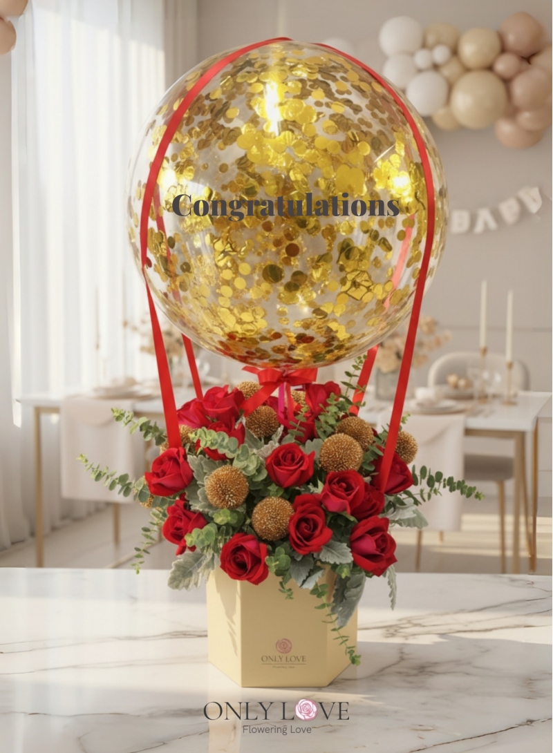 HAB08 Hot Air Balloon Bloom Box