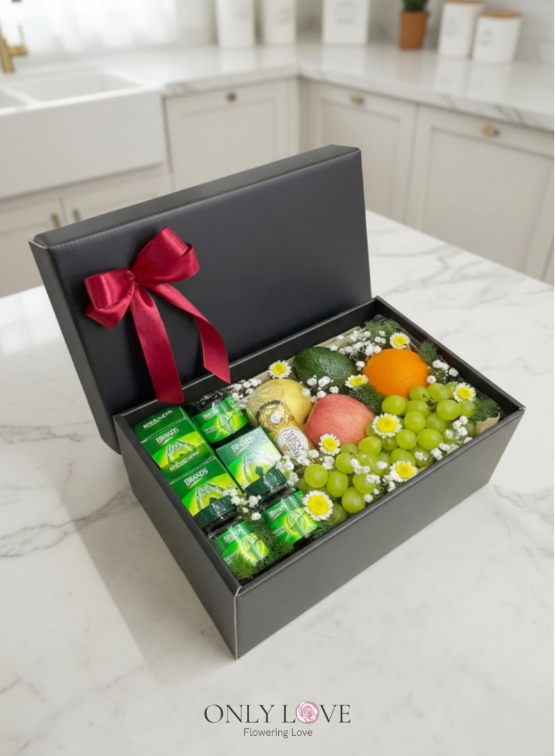 LB19 Fruits & Flower Healthy Gift Box