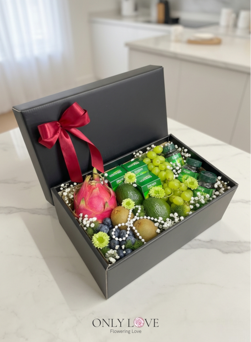 LB25 Fruits & Flower Healthy Gift Box