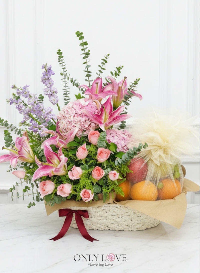 F13 Fruits & Flowers Basket