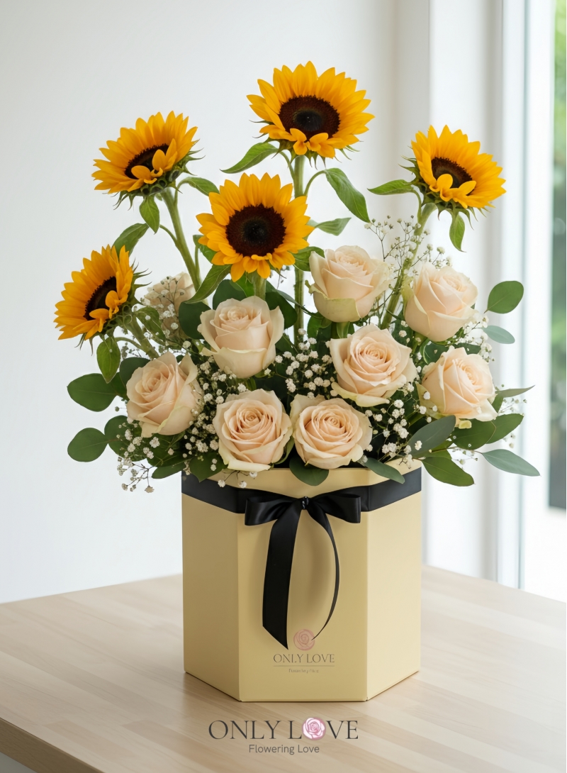 BB113 Sunflowers Flower Bloom Box