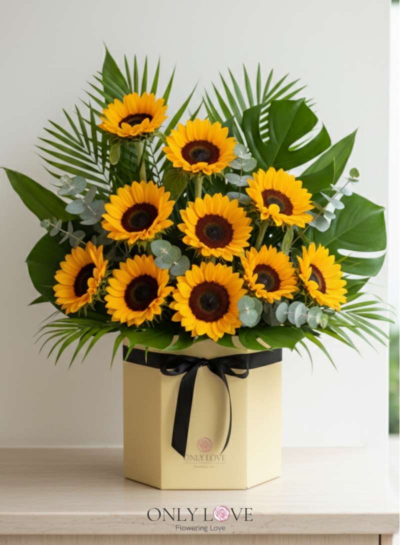 BB119 Sunflowers Flower Bloom Box
