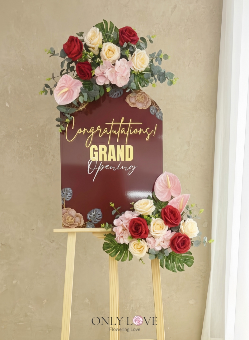 FS47 Blooming Floral Wooden Stand (Artificial)
