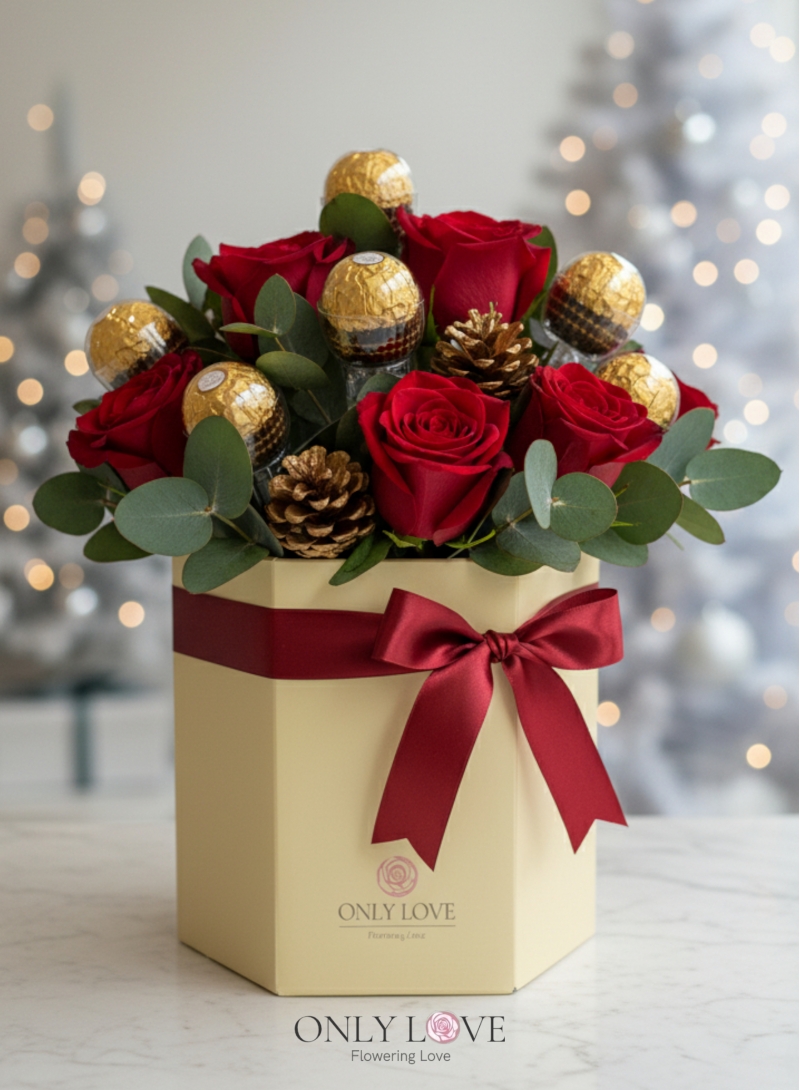 CM014 Rose & Ferrero Rocher Bloom Box