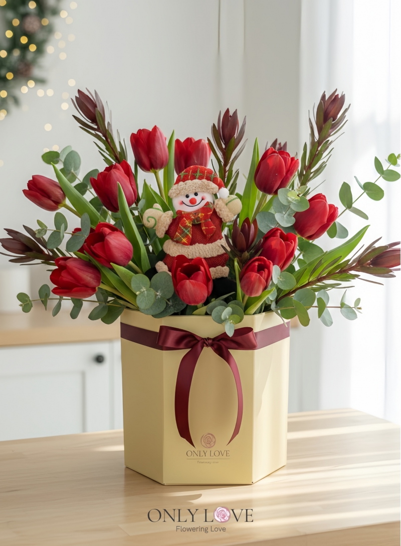 CM042 Christmas Tulip Flower Bloom Box