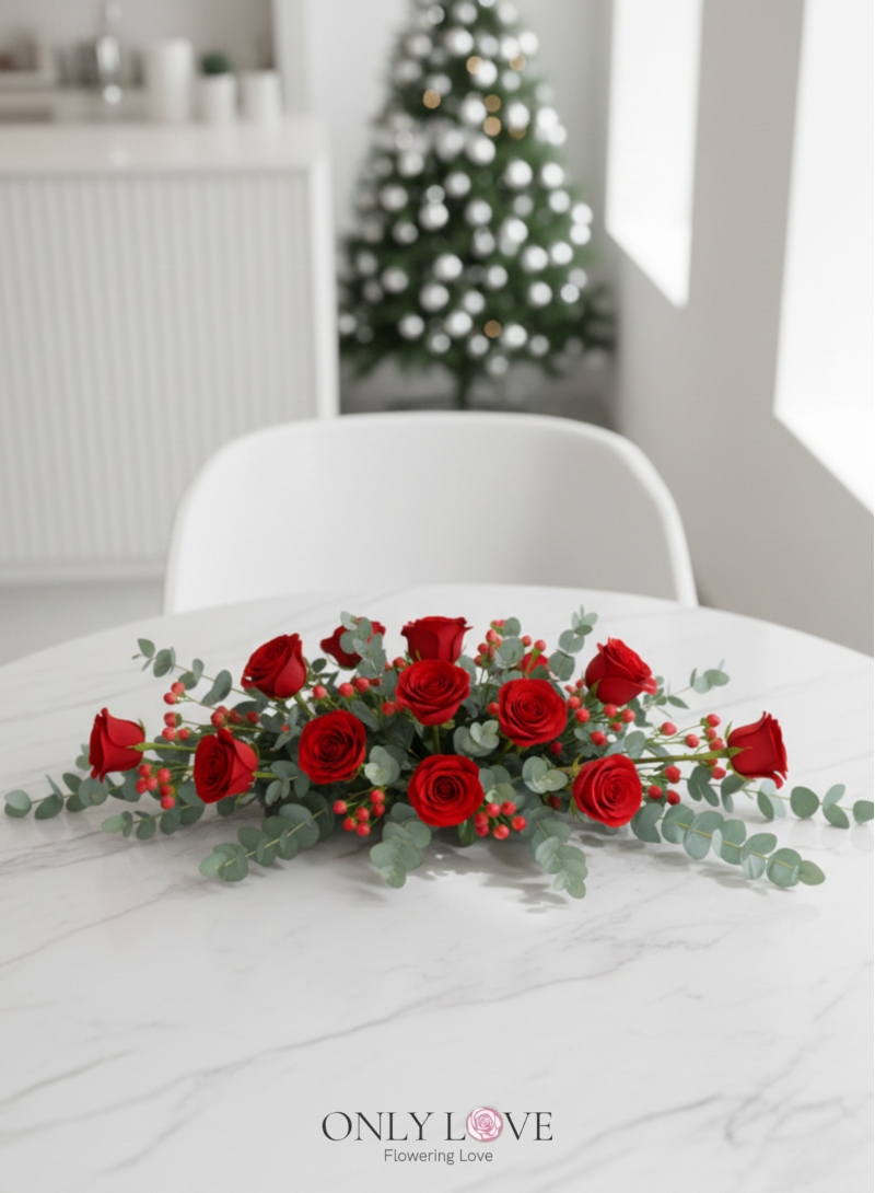 TC001 Roses Table Centerpiece Flowers
