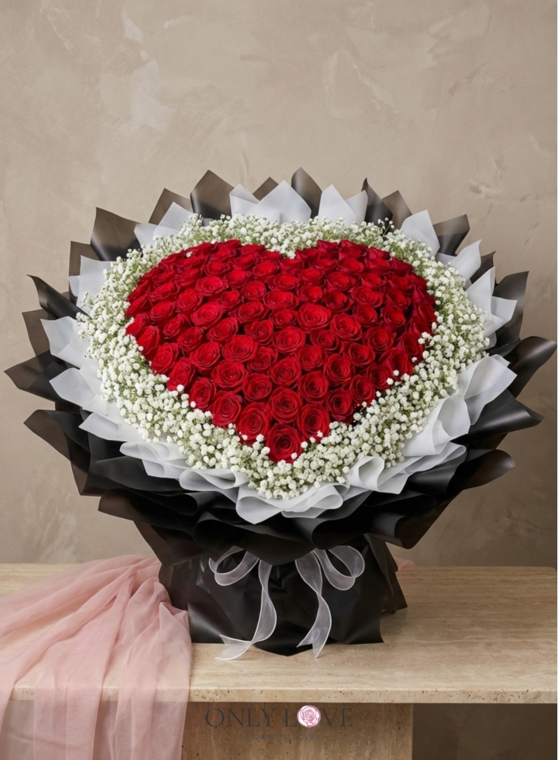 VT035 Enchanted Blush 99 Imported Roses Bouquet