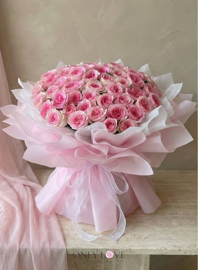 VT044 Enchanted Blush 50 or 99 Imported Roses Roselle