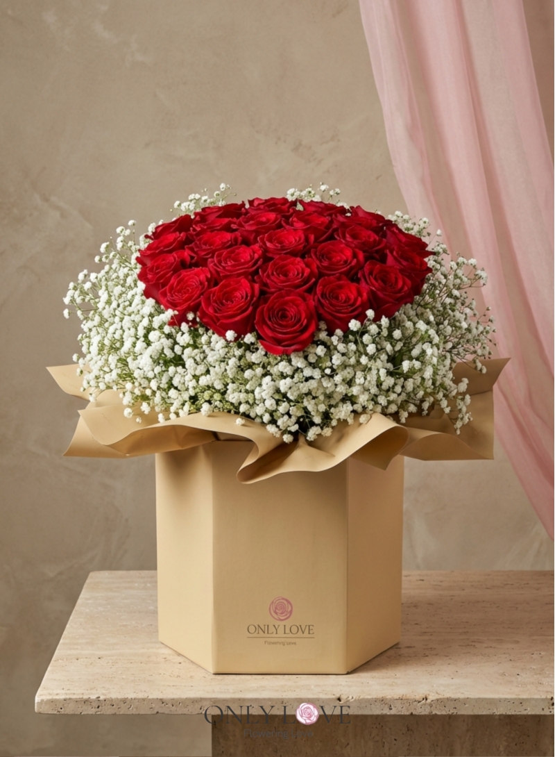 VT058 Enchanted Blush Roses Bloom Box