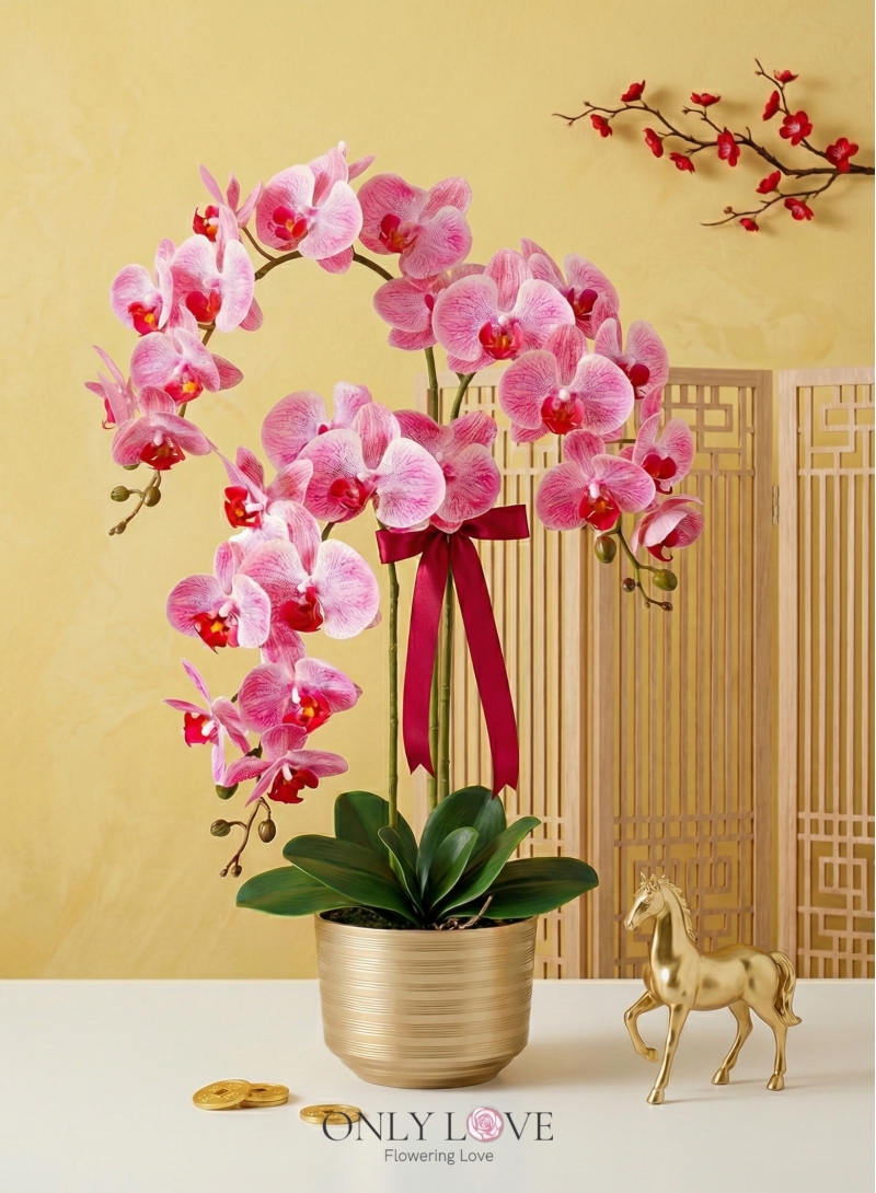 AB09 Artificial Phalaenopsis Orchids