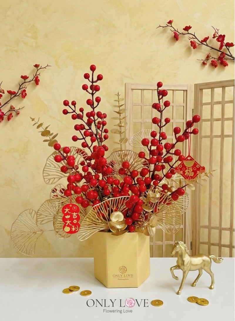 CNF004 Artificial CNY Flowers