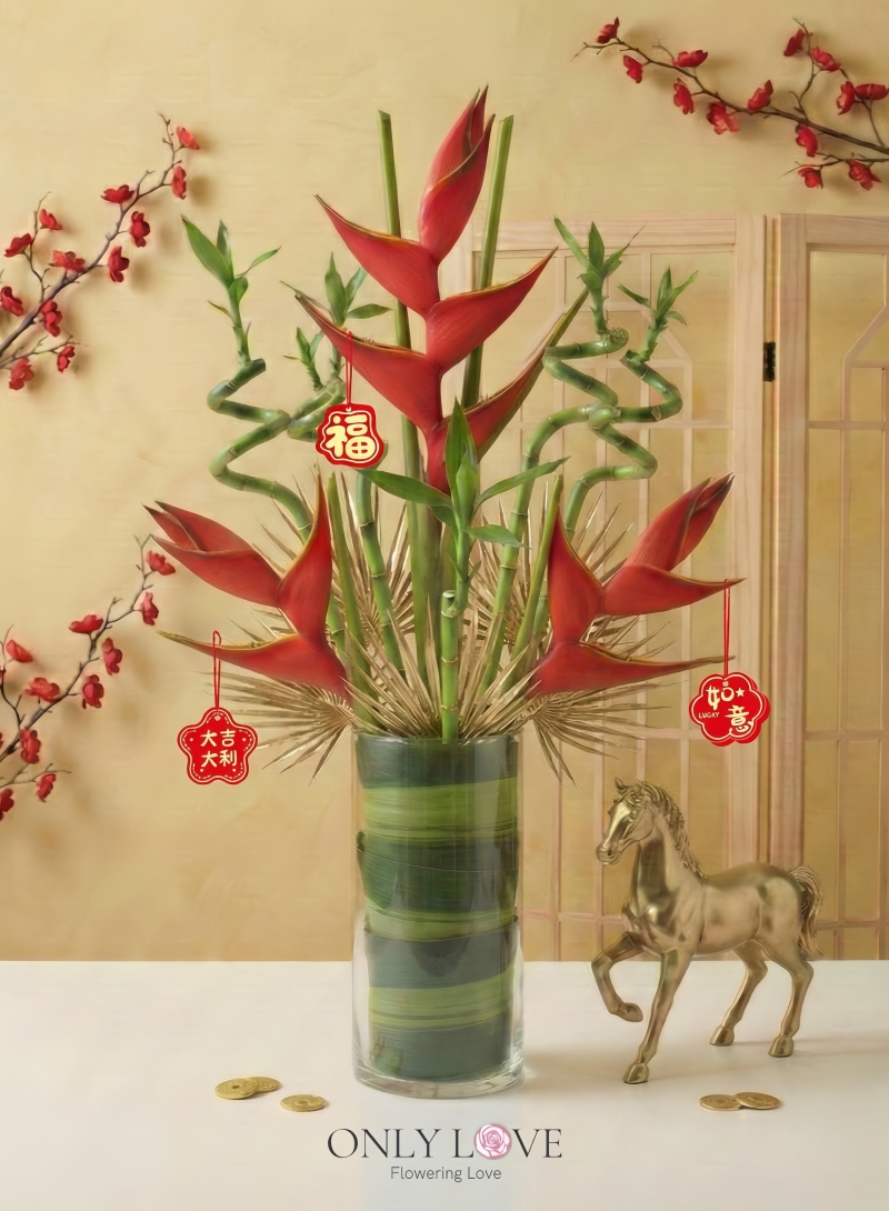 CNF037 Lucky Bamboo in Vase