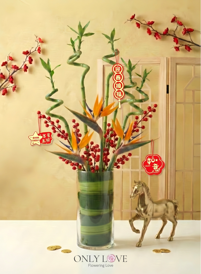 CNF038 Lucky Bamboo in Vase