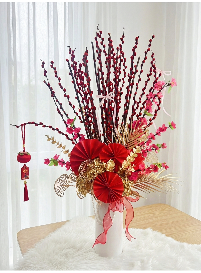 HYNC001 CNY Pussy Willow Arrangement