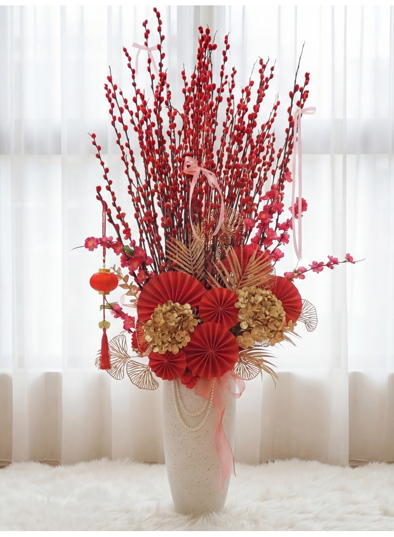 HYNC008 CNY Pussy Willow Arrangement
