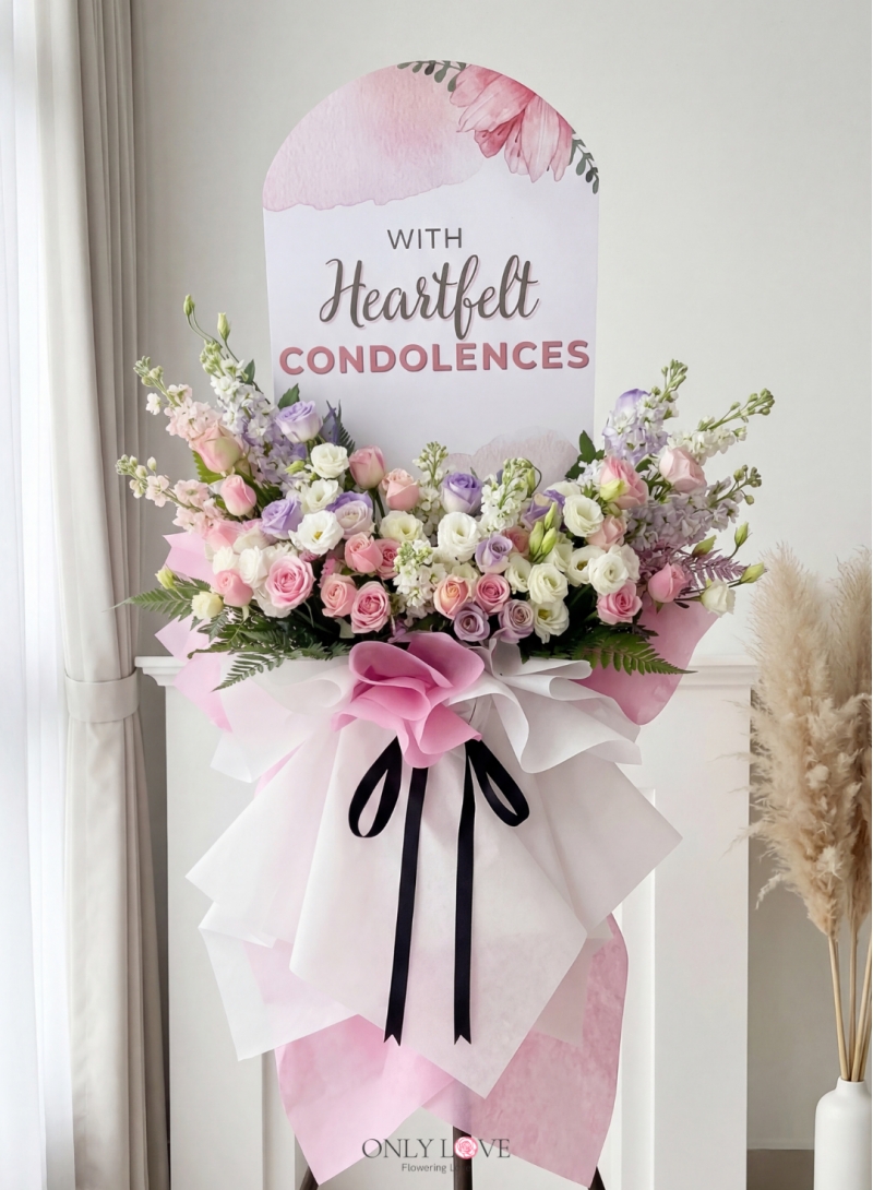 C158 Sympathy Flowers Stand (6ft Height)