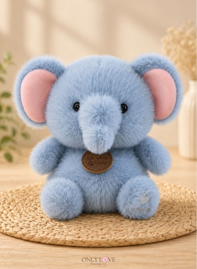 AD043 Cute Elephant Plush Toy 16cm H