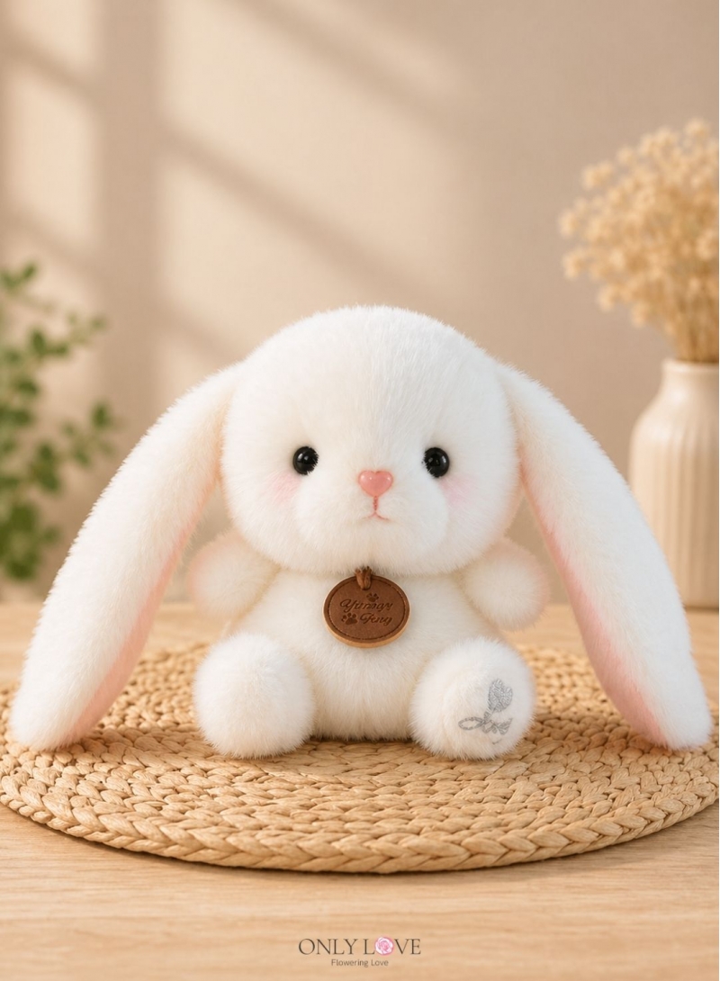 AD037 Blush Bunny Plush Toy 16cm H