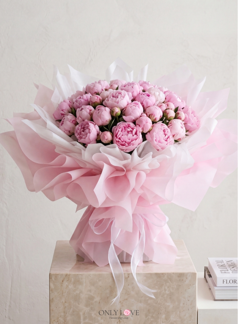 PE07 Peonies Bouquet (Pre Order)