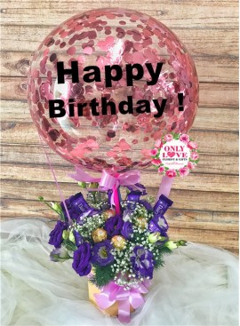 HAB09 Hot Air Balloon Bloom Box  Mother's day flower delivery to Kuala  Lumpur, Selangor & Malaysia.