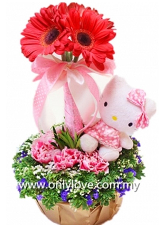 Hello Kitty Flower in Vase