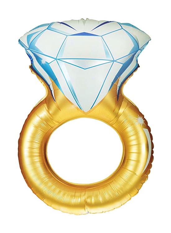 FB11 Diamond Ring Foil Balloon (21" H)