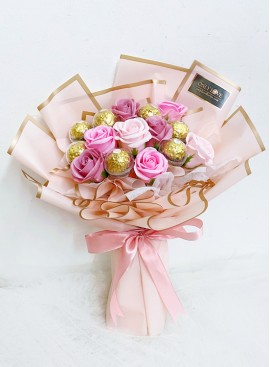 Bouquet bakul coklat ferrocher - Elissya Florist Langkawi