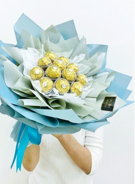 Bouquet bakul coklat ferrocher - Elissya Florist Langkawi