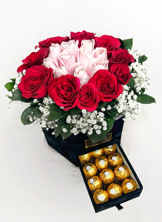 CF014 Choc & Flower Gift Box
