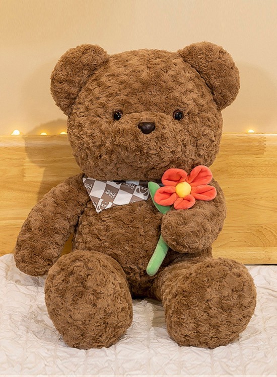 AD044 Flower Teddy Bear 50cm (H)