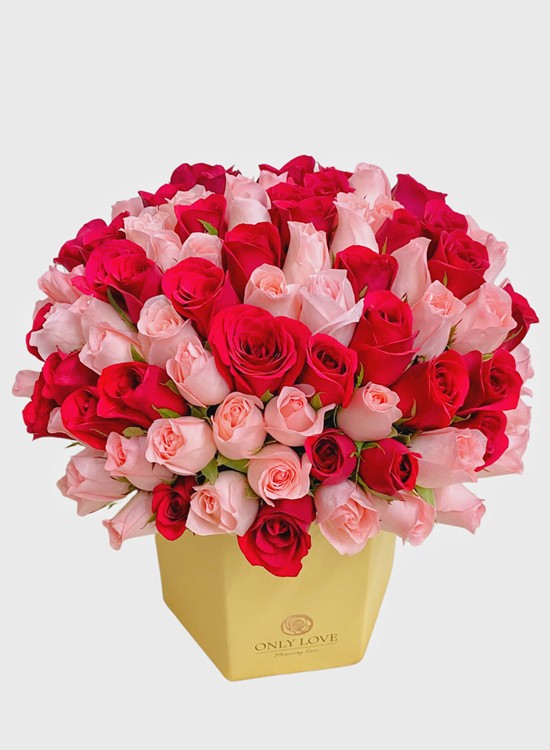 BB040 50 or 99 Roses Flower Bloom Box