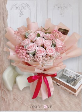 Money Bouquet, Soap Rose, Money Rose, Carnation Flower Basket KL