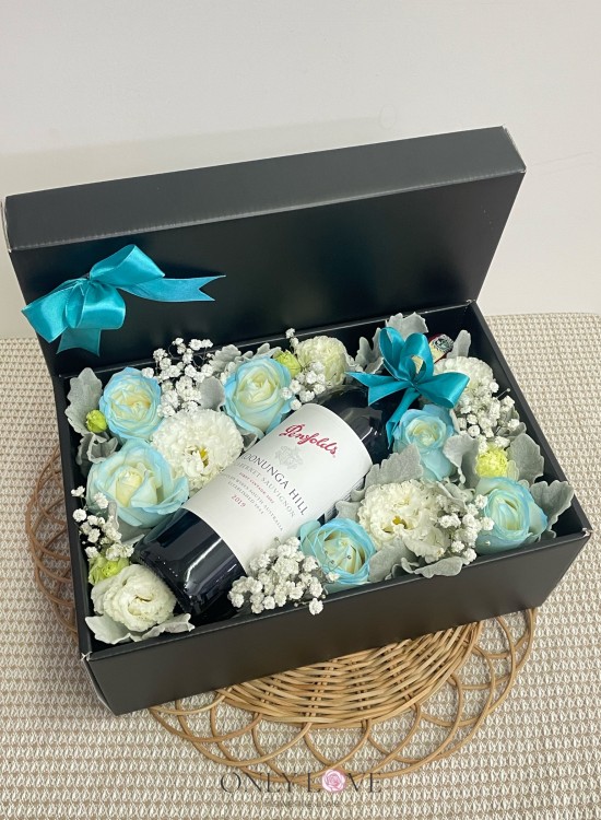 LB06 Flowers & Wine Gift Box