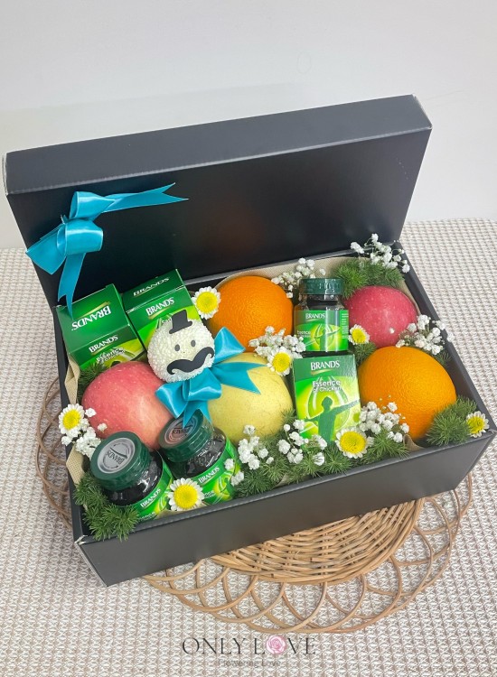 LB07 Fruits & Flower Healthy Gift Box