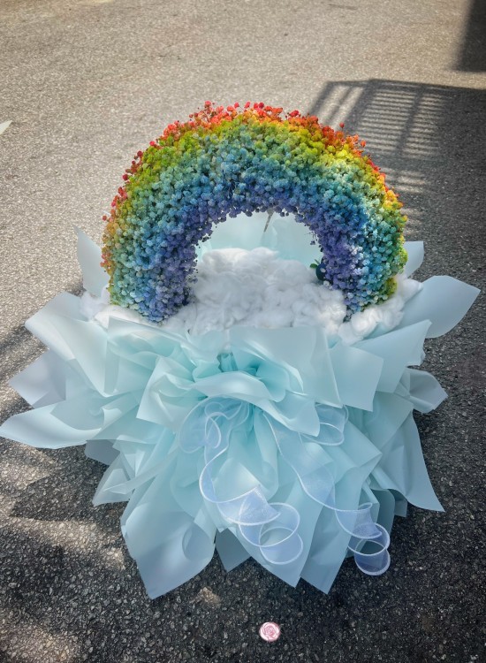 KS020 Rainbow Baby Breath Bouquet