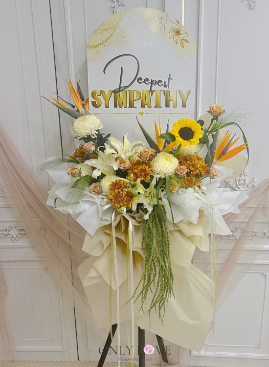 C160 Sympathy Flowers Stand (6ft Height)