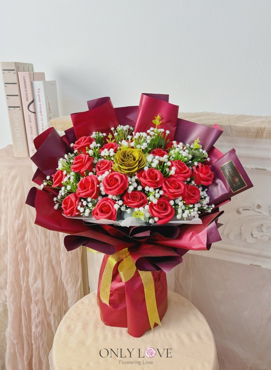 SF34 Soap Flower Bouquet (Artificial)