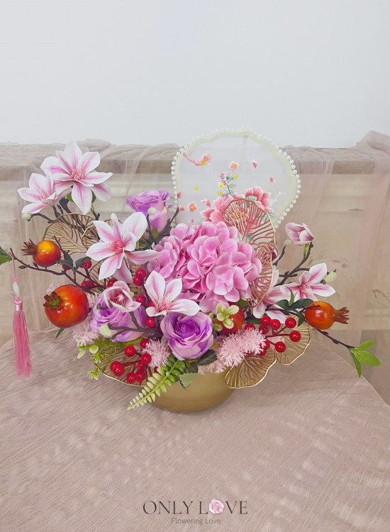 CNF031 Artificial Flowers Fortune Box