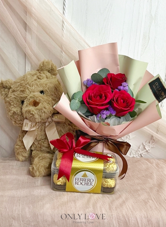 L182 Rose Teddy Bundle