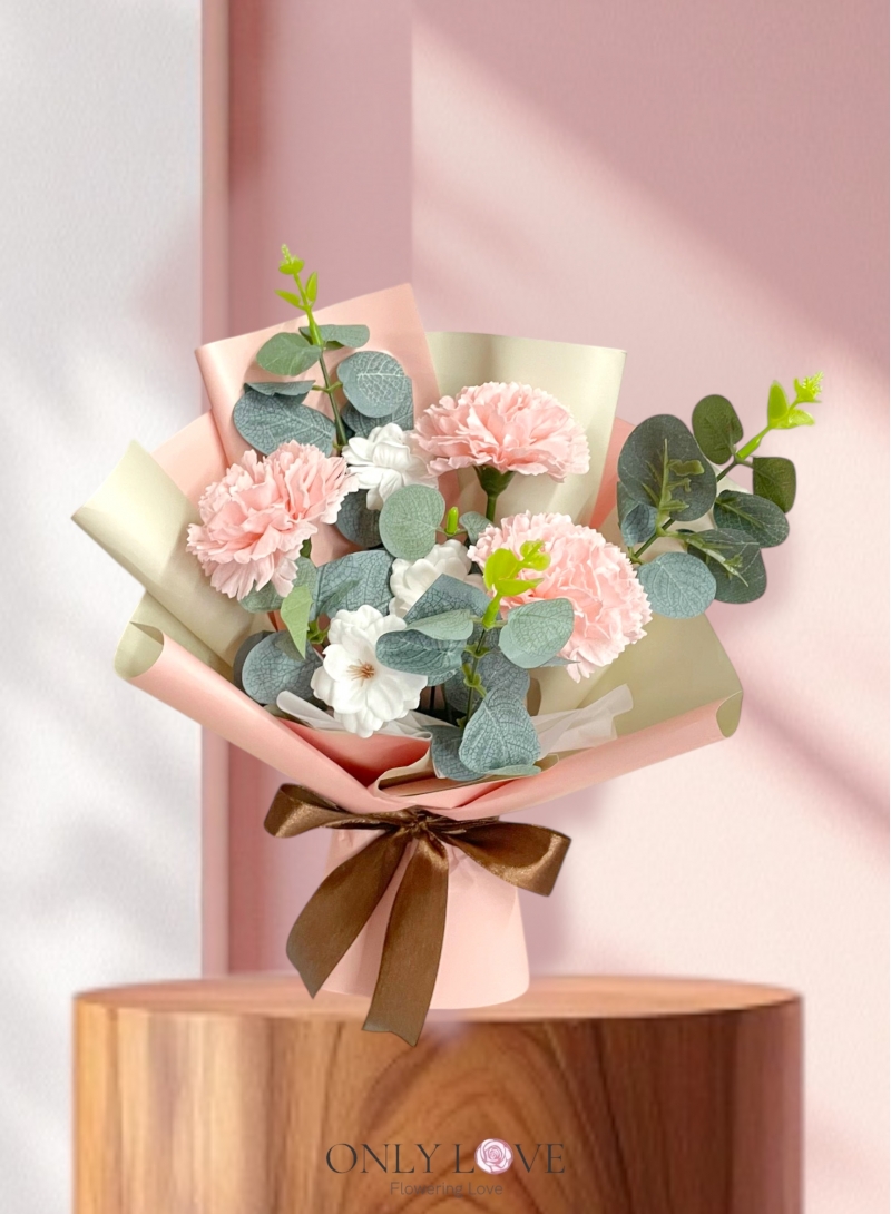 SF02 Mini Cute Soap Carnation Bouquet (Artificial)