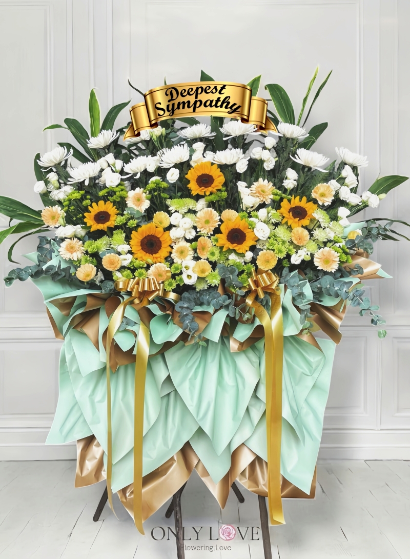 C166 Sympathy Flowers Stand (5.5ft Height)