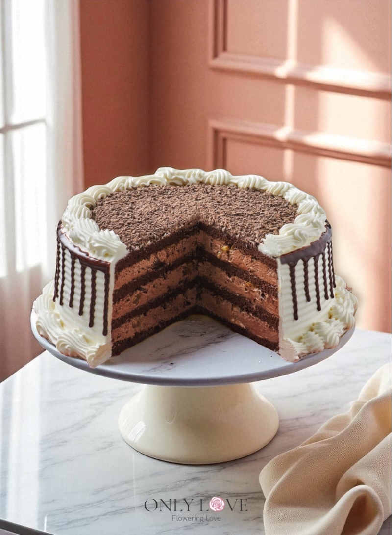 Choc Chip Walnut Cake