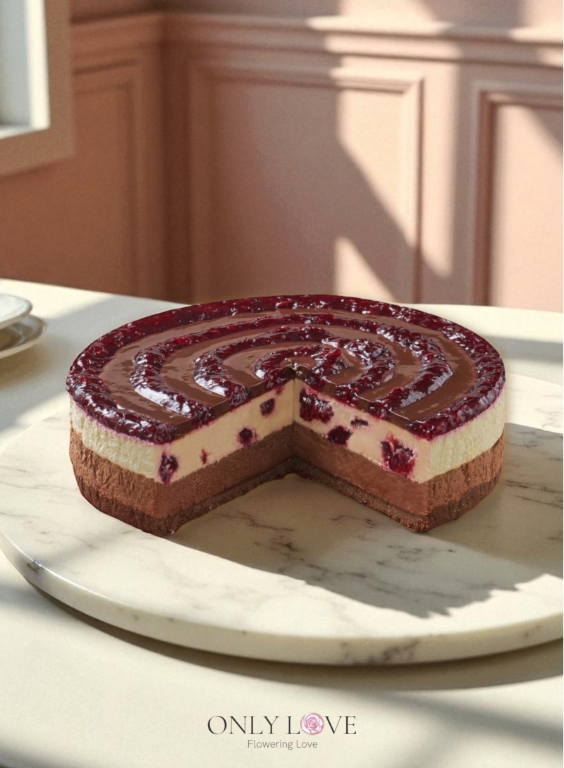 SRC08 Choc Cheese Berries Cake