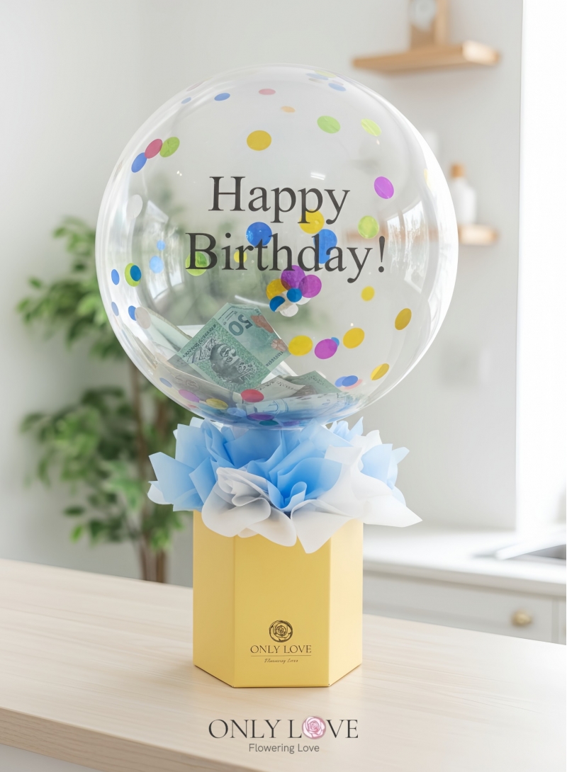 MM009 Money Bubble Balloon Bloom Box