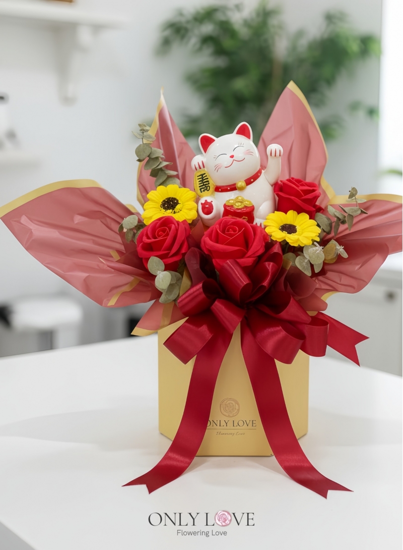 BB053 Opening Soap Flower Bloom Box