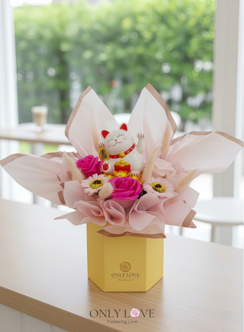 BB054 Opening Soap Flower Bloom Box