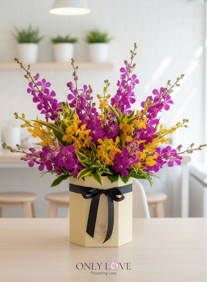 BB107 Orchids Flower Bloom Box