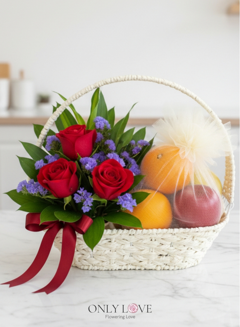 F23 Fruits & Flowers Basket