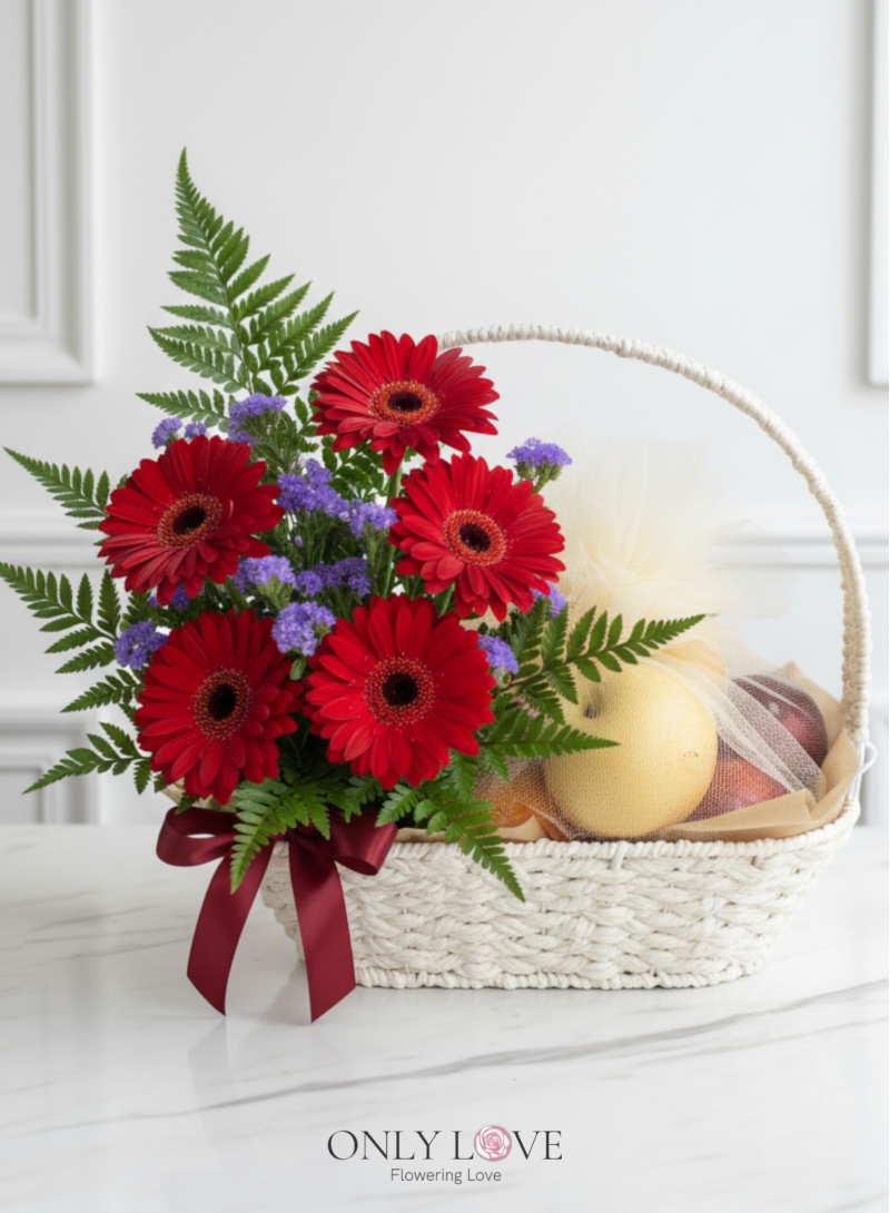 F01 Fruits & Flowers Basket